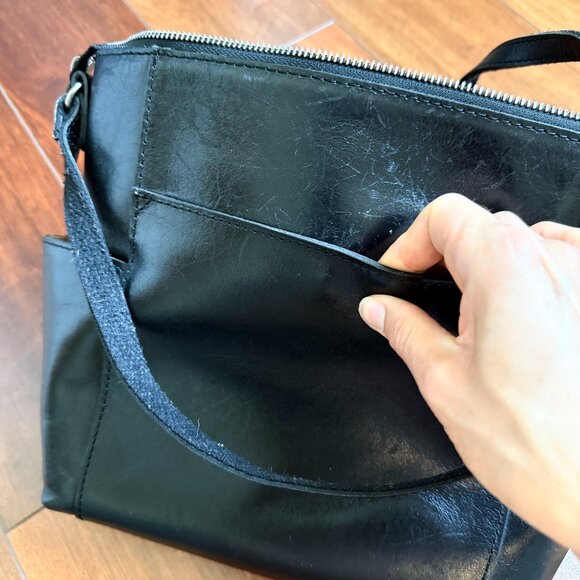 Patricia Nash Aveley Black Leather Crossbody Purse - Picture 13 of 14